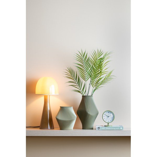 Okrově žlutá stolní lampa se skleněným stínidlem (výška 45 cm) Bombin – Leitmotiv-image-1