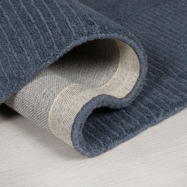 Tmavě modrý vlněný koberec Flair Rugs Siena, 160 x 230 cm-image-4
