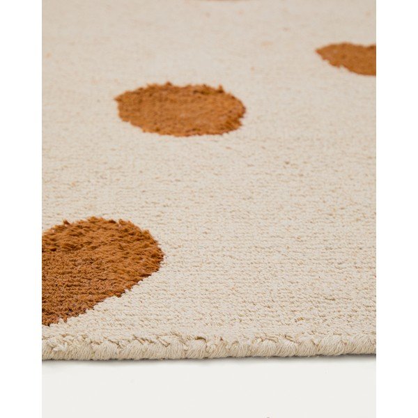 Krémový pratelný/ručně tkaný bavlněný dětský koberec 90x150 cm Tandani – Kave Home-image-2