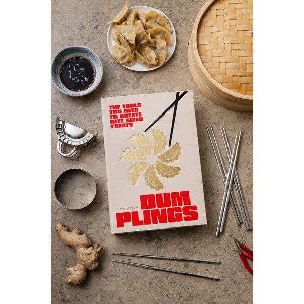 Béžové nerezové hůlky v sadě pro 4 osoby The Essentials - Dumpling Tools – Printworks-image-1