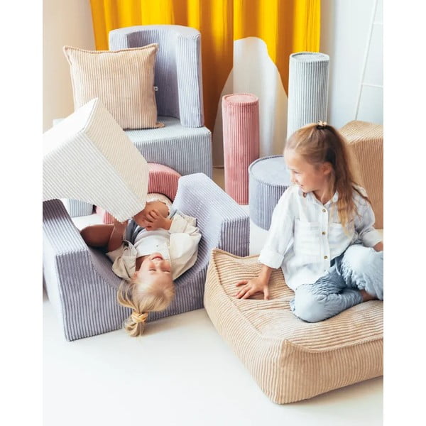 Růžový manšestrový dětský pohovkový polštář Roll – Wigiwama-image-3