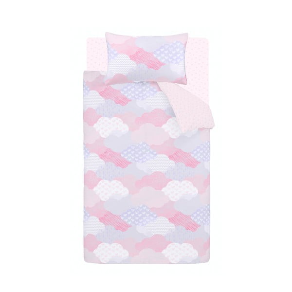 Růžové dětské povlečení na jednolůžko z mikrovlákna 135x200 cm Soft as a Cloud – Catherine Lansfield