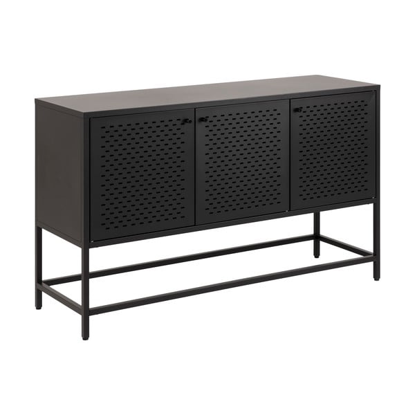 Černá kovová nízká komoda 125x75 cm Newcastle – Actona-image-2