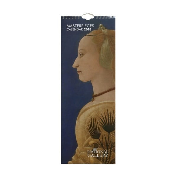 Úzký nástěnný kalendář pro rok 2018 Portico Designs National Gallery