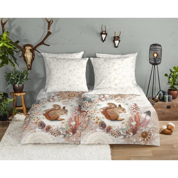 Bílé flanelové povlečení na jednolůžko 140x200 cm – HIP-image-1