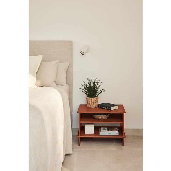 Noční stolek s poličkami v cihlové barvě Inari – Teulat-image-1