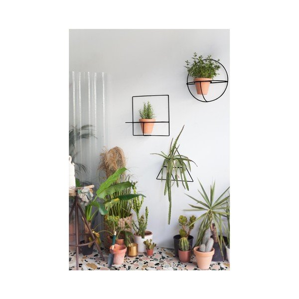 Černý nástěnný držák na květináč Really Nice Things Triangle-image-1