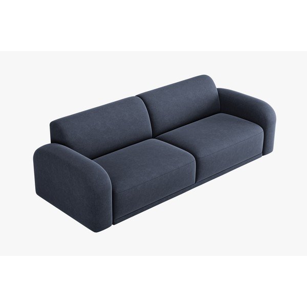 Tmavě modrá sametová pohovka 242 cm Erin – Micadoni Home-image-3