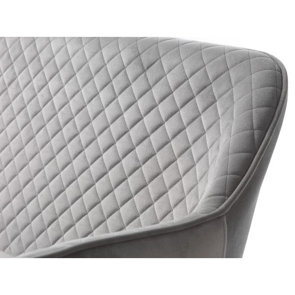Světle šedá sametová pohovka 129 cm Berrie – Unique Furniture-image-1