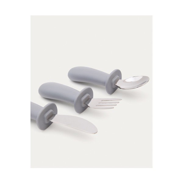 Modrý plastový/ze silikonu dětský příbor 3 ks Lili – Kave Home-image-2