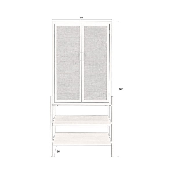 Černá skříňka z jedlového dřeva 70x160x36 cm Yasu – Dutchbone-image-3