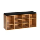 Botník v dekoru exotického dřeva s lavicí v přírodní barvě Loft – Wenko