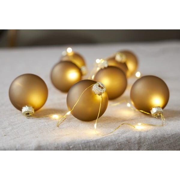 Světelná dekorace s vánočním motivem ve zlaté barvě ø 6 cm Bliss – Star Trading-image-1