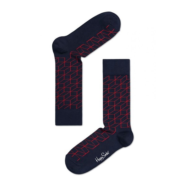 Ponožky Happy Socks Red Geometry, vel. 36-40