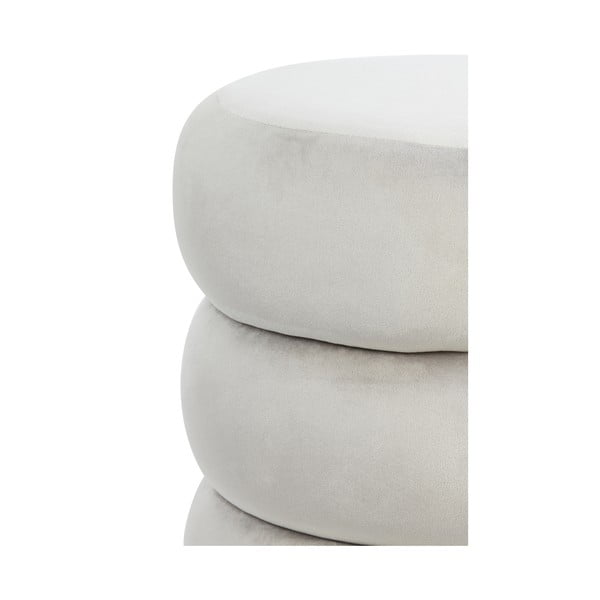 Světle šedý sametový taburet Kimi – Light & Living-image-3