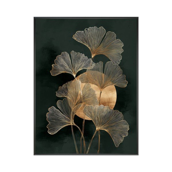 Tištěný obraz s rámem 60x80 cm Gold Ginkgo – Styler
