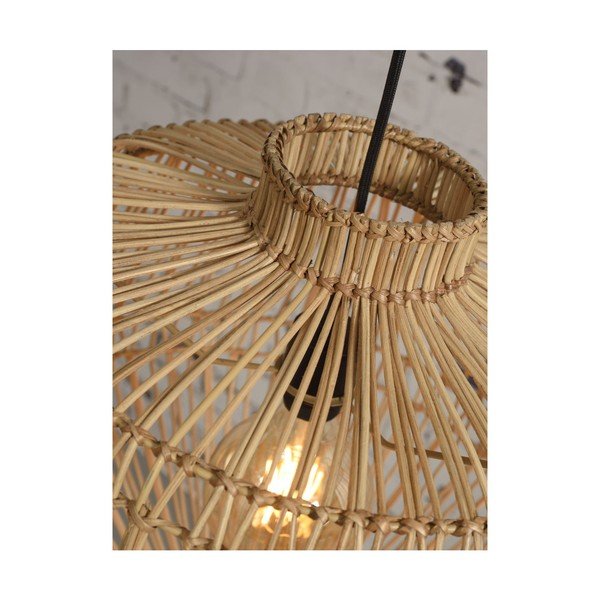 Hnědé závěsné svítidlo z ratanu Good&Mojo Madagascar, ⌀ 60 cm-image-1