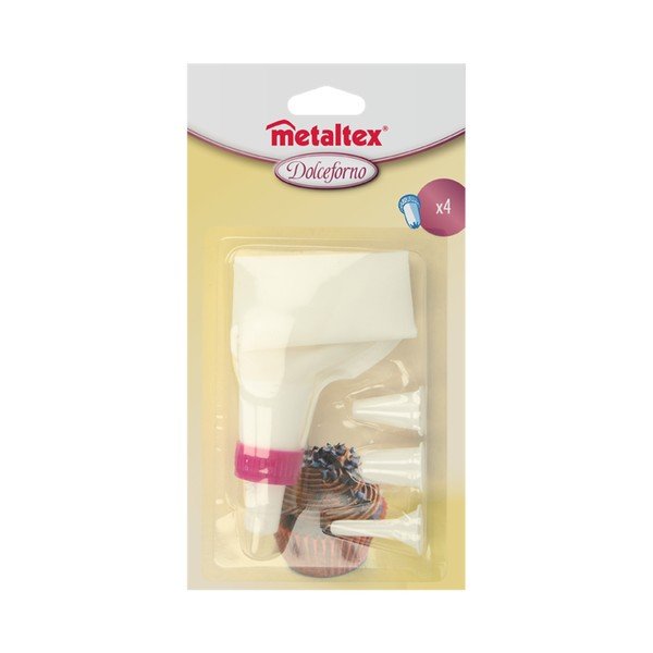 Zdobící sáček se 4 nástavci Metaltex Cake Decor-image-1