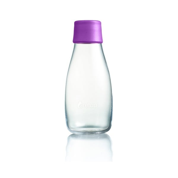 Fialová skleněná lahev ReTap, 300 ml
