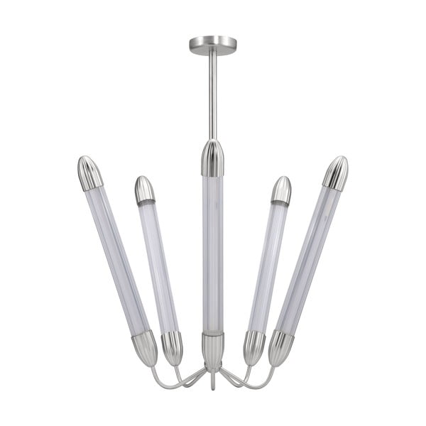 Ocelové závěsné svítidlo ve stříbrné barvě se skleněným stínidlem ø 86 cm Lemon Squeeze – UMAGE