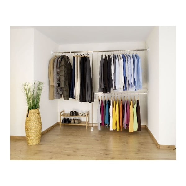Kovový teleskopický stojan na oblečení ve stříbrné barvě Garment – Wenko-image-3