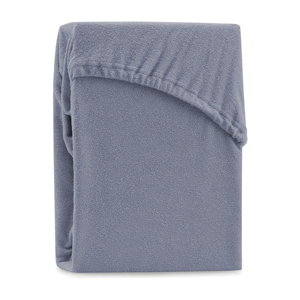 Tmavě šedé elastické prostěradlo s vysokým podílem bavlny AmeliaHome Ruby, 120/140 x 200 cm-image-1