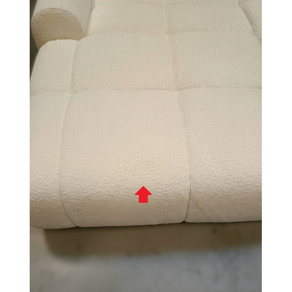 Béžová rohová pohovka z textilie bouclé (levý roh/s lenoškou) Tous - II. jakost – devichy-image-4