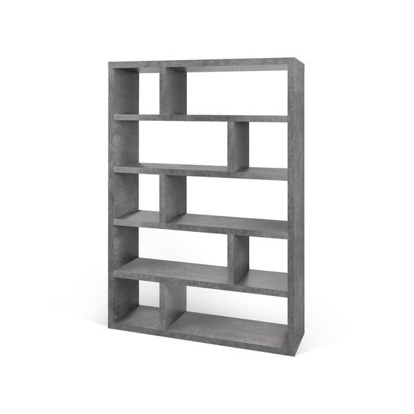 Šedá knihovna v dekoru betonu 120x173 cm Dublin - TemaHome-image-1