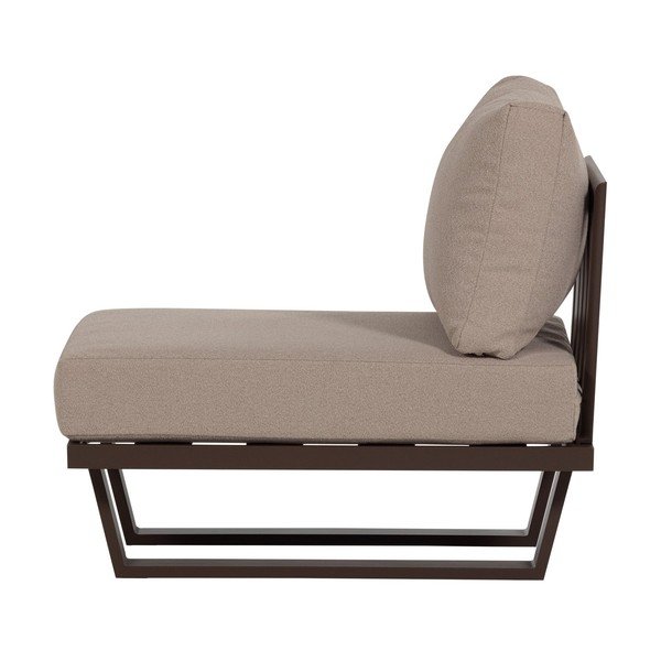 Hnědé kovové/polstrované zahradní křeslo Bear – WOOOD-image-3