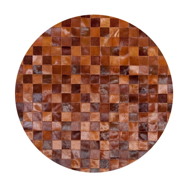 Kožený koberec Pipsa Multi, ⌀  100 cm