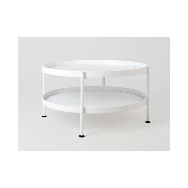 Bílý konferenční stolek Custom Form Hanna, ⌀ 80 cm-image-1