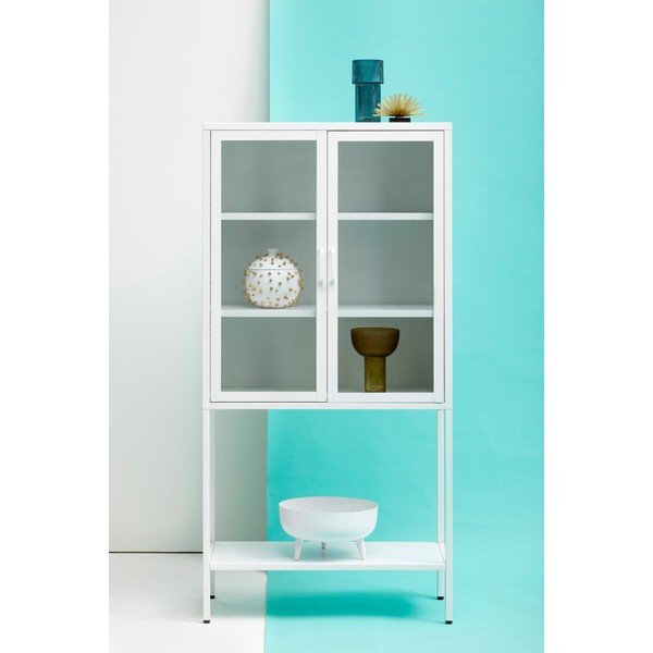 Bílá ocelová vitrína 75x150x35 cm Acier – Premier Housewares-image-1
