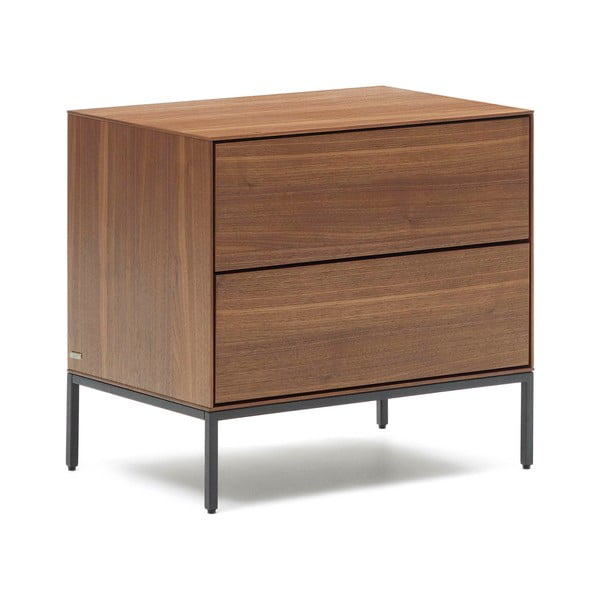 Noční stolek v dekoru ořechu v přírodní barvě Vedrana – Kave Home-image-2