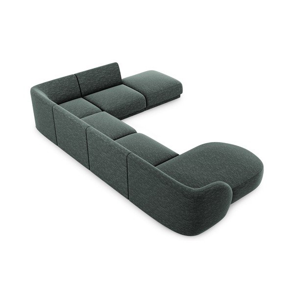 Tmavě zelená rohová pohovka (pravý roh) Miley – Micadoni Home-image-4