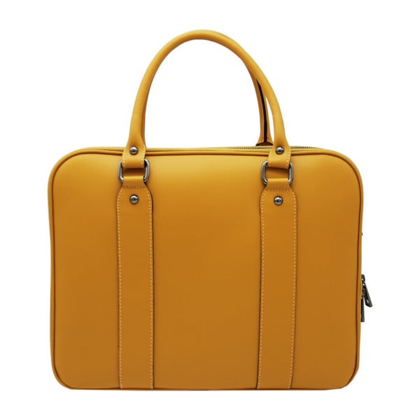 Žlutá taška / kabelka z pravé kůže Andrea Cardone Santo Melo