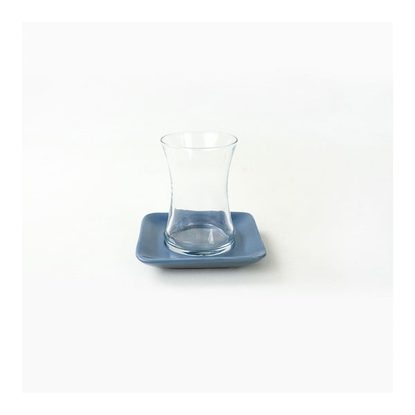 21dílná sada bílo-modrého keramického nádobí My Ceramic-image-3