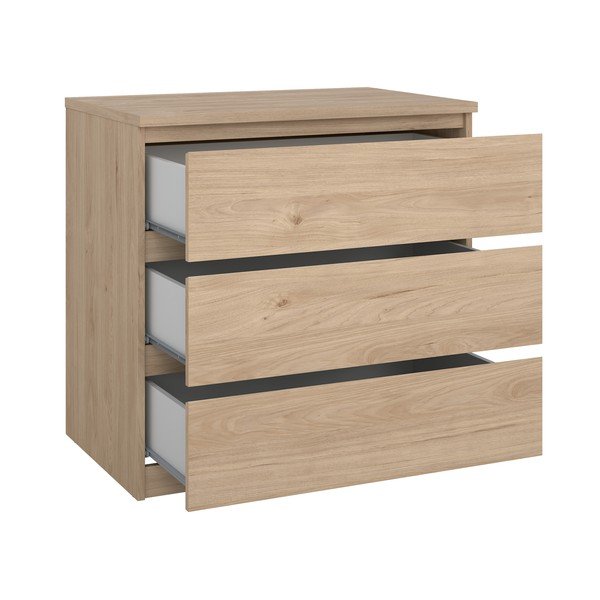 Komoda v dekoru dubu v přírodní barvě 77x76x50 cm Naia – Tvilum-image-3