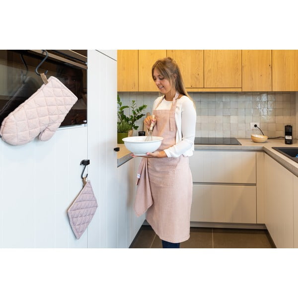 Růžová bavlněná zástěra Tiseco Home Studio-image-1