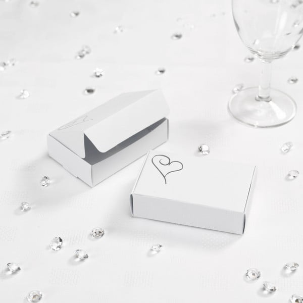 Sada 10 bílých krabic na dort Neviti Simply Love