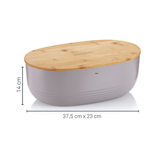 Světle šedá dóza na chleba Kela Namur, 37,5 x 23 cm-image-2