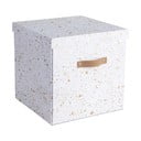 Úložná krabice ve zlato-bílé Bigso Box of Sweden Logan