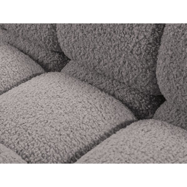 Světle šedý modul pohovky z textilie bouclé (pravý roh) Bellis – Micadoni Home-image-1