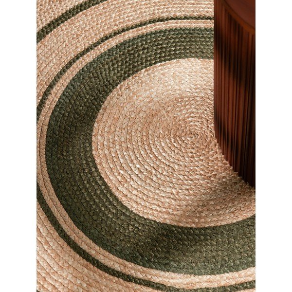 Ručně tkaný jutový kulatý koberec v přírodní barvě ø 150 cm Basil – Hanse Home-image-2