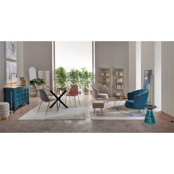 Ocelová knihovna ve zlaté barvě 68x172,5x28 cm Elenor – Bizzotto-image-3