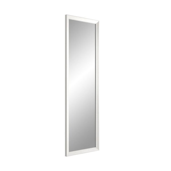 Nástěnné orámované zrcadlo v dekoru bílého dřeva Styler Paris, 42 x 137 cm