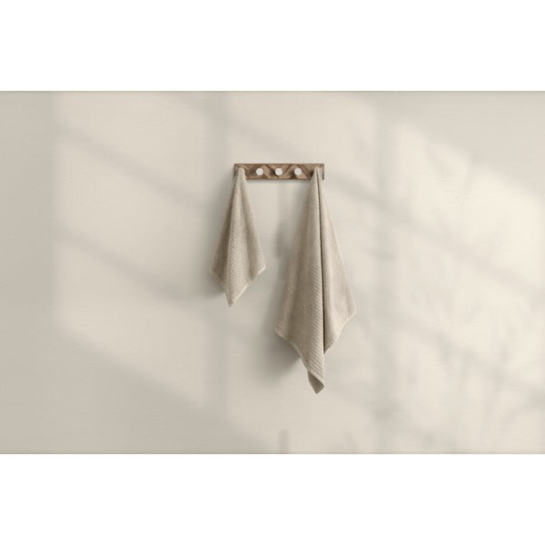 Béžové bavlněné ručníky a osušky v sadě 2 ks - Foutastic-image-3