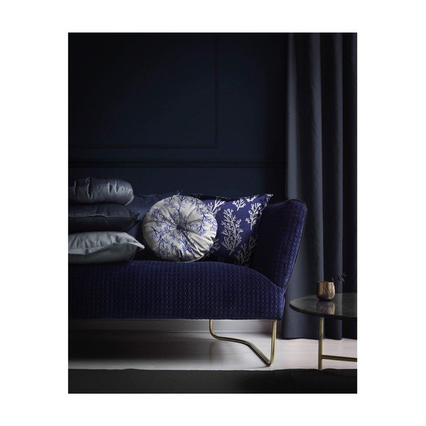 Kulatý dekorativní polštář se sametovým potahem Velvet Atelier Sea, ⌀ 45 cm-image-1
