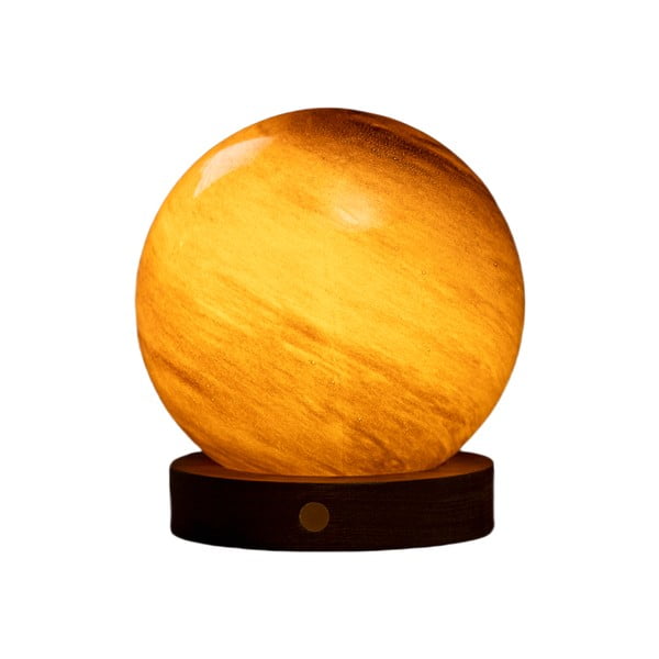 Tmavě hnědá světelná dekorace na USB ø 12 cm Sand Storm – Gingko-image-2