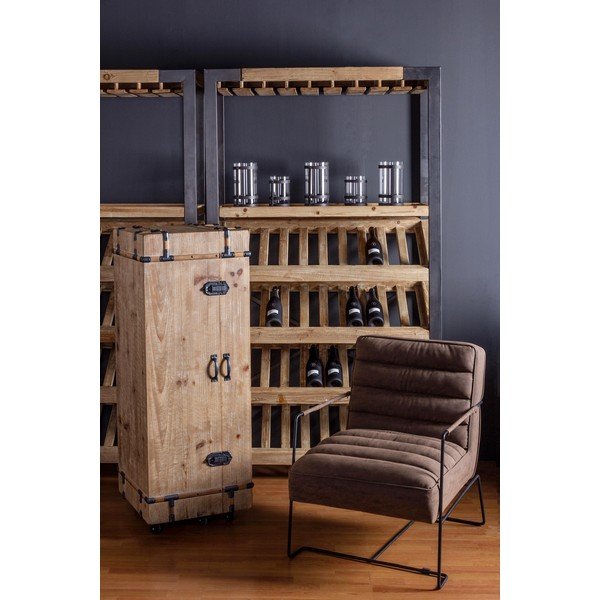 Hnědé křeslo z imitace kůže Brianna – Bizzotto-image-1