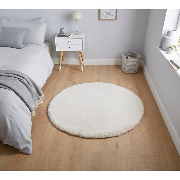 Krémově bílý koberec Think Rugs Teddy, ⌀ 120 cm-image-1